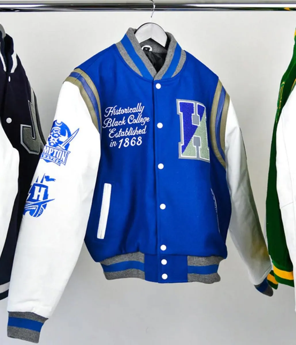 Varsity Hampton University Motto 2.0 Royal Blue Jacket