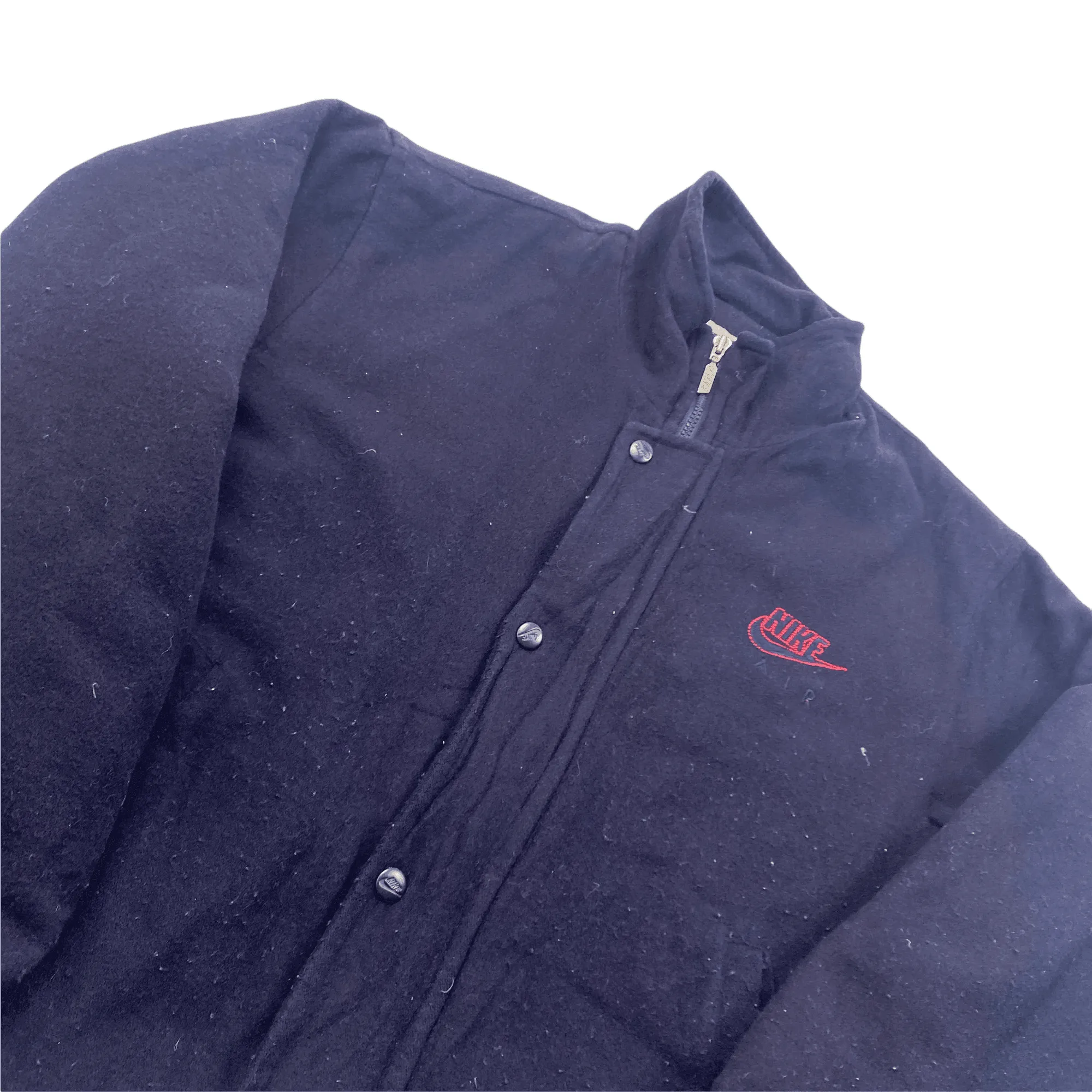 Vintage 90s Navy Blue Nike Air Varsity Jacket - Medium