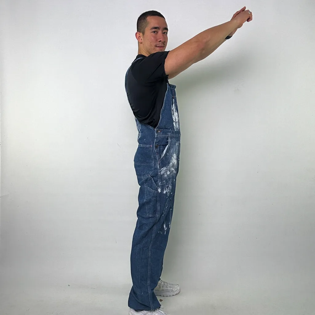 Vintage Blue Dickies Carpenter Dungarees Trousers Pants Jeans (32x32)