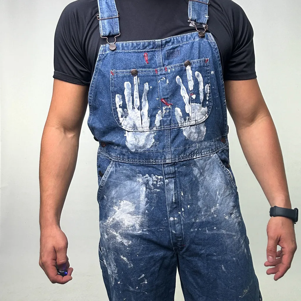 Vintage Blue Dickies Carpenter Dungarees Trousers Pants Jeans (32x32)