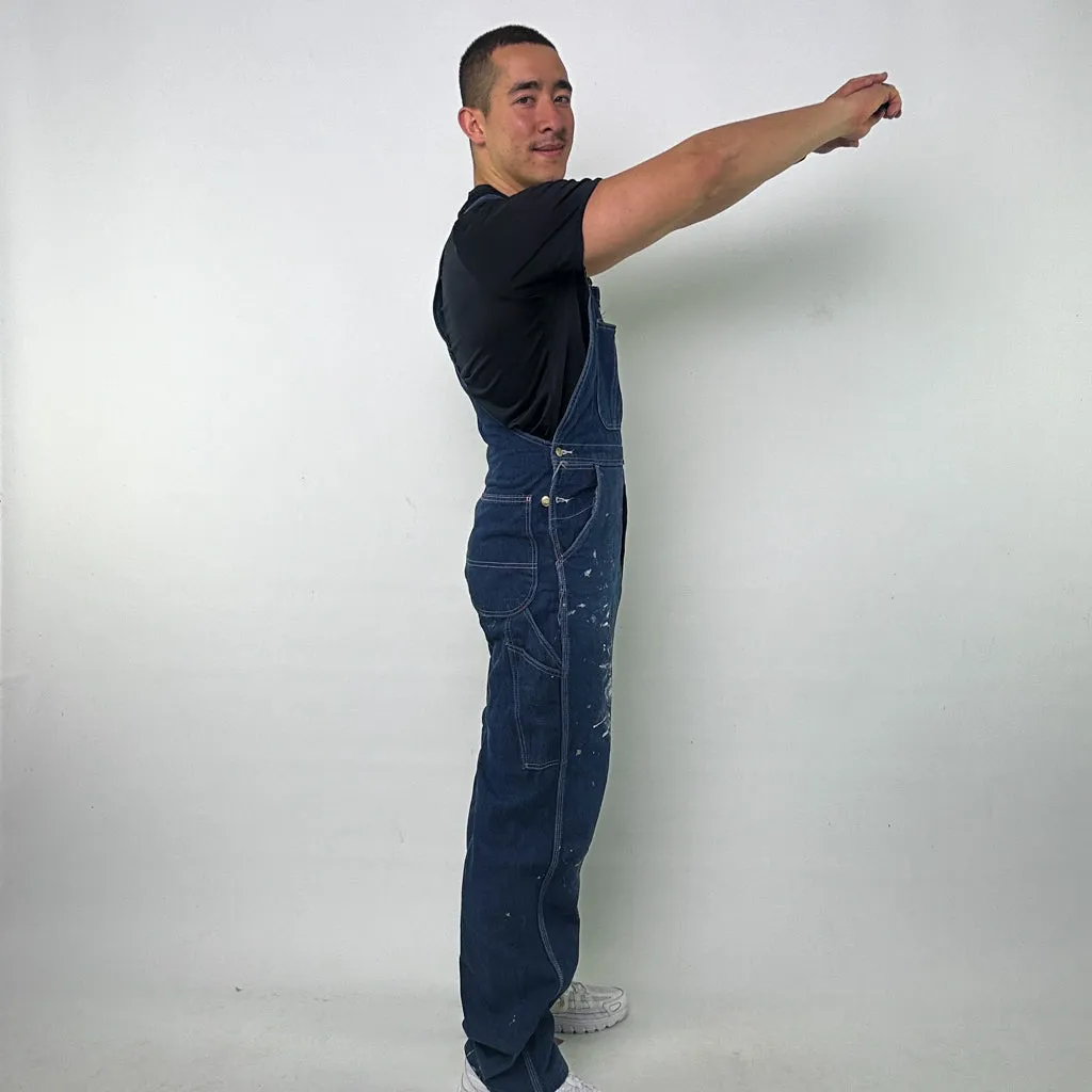 Vintage Blue Dickies Carpenter Dungarees Trousers Pants Jeans (34x34)