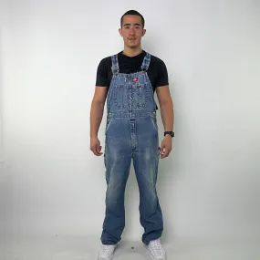 Vintage Blue Dickies Carpenter Dungarees Trousers Pants Jeans (36x32)