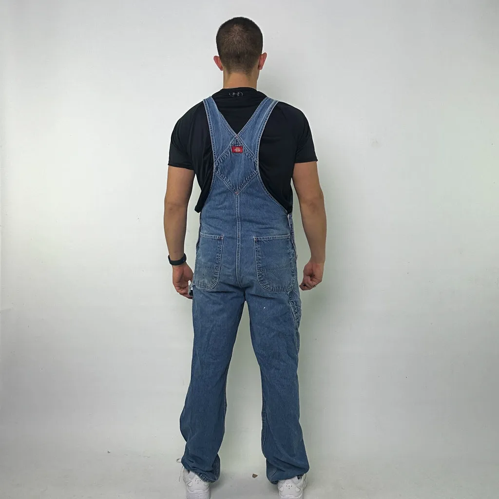 Vintage Blue Dickies Carpenter Dungarees Trousers Pants Jeans (36x32)