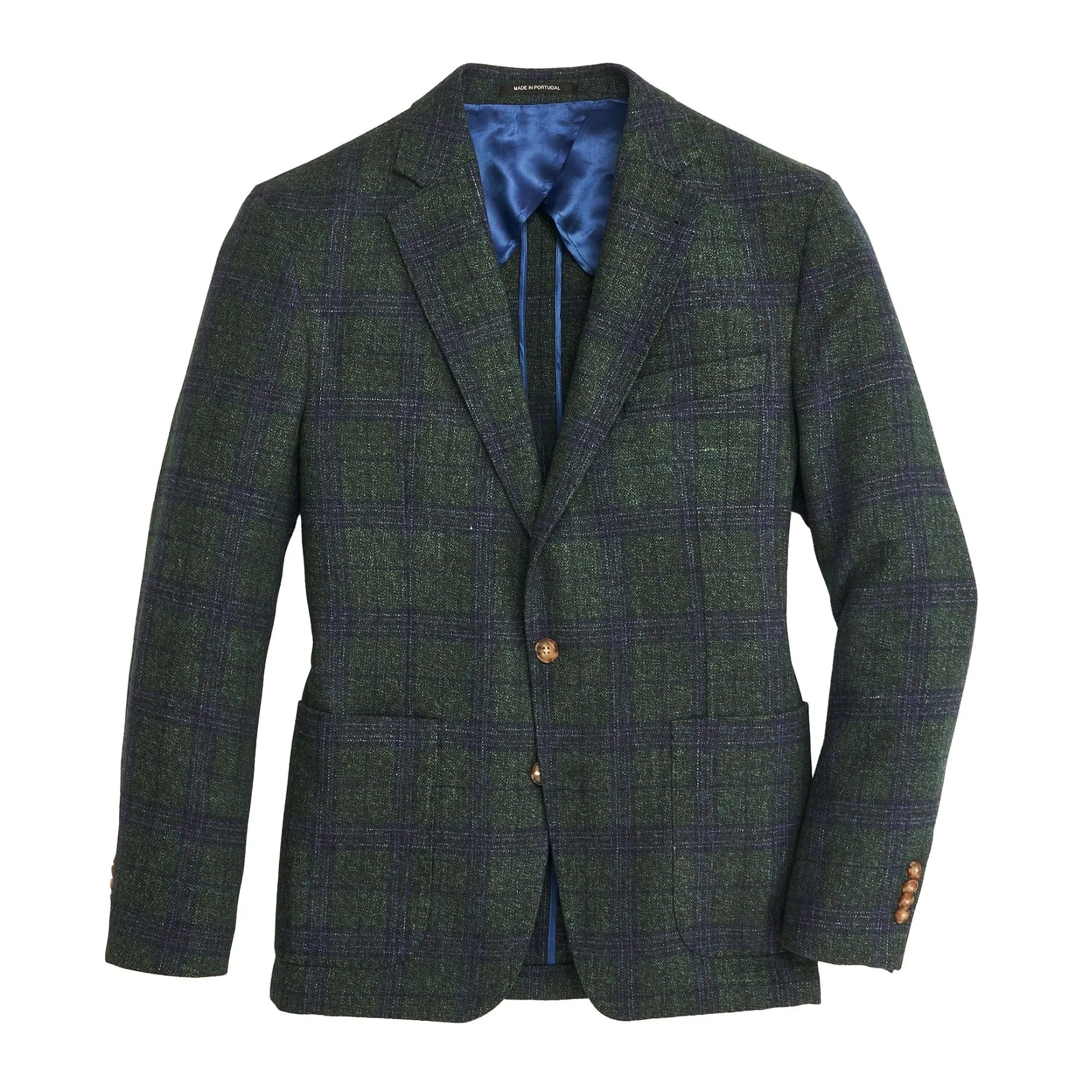 Vitale Barberis Pine/True Navy Plaid Sport Coat - Smoke Pine