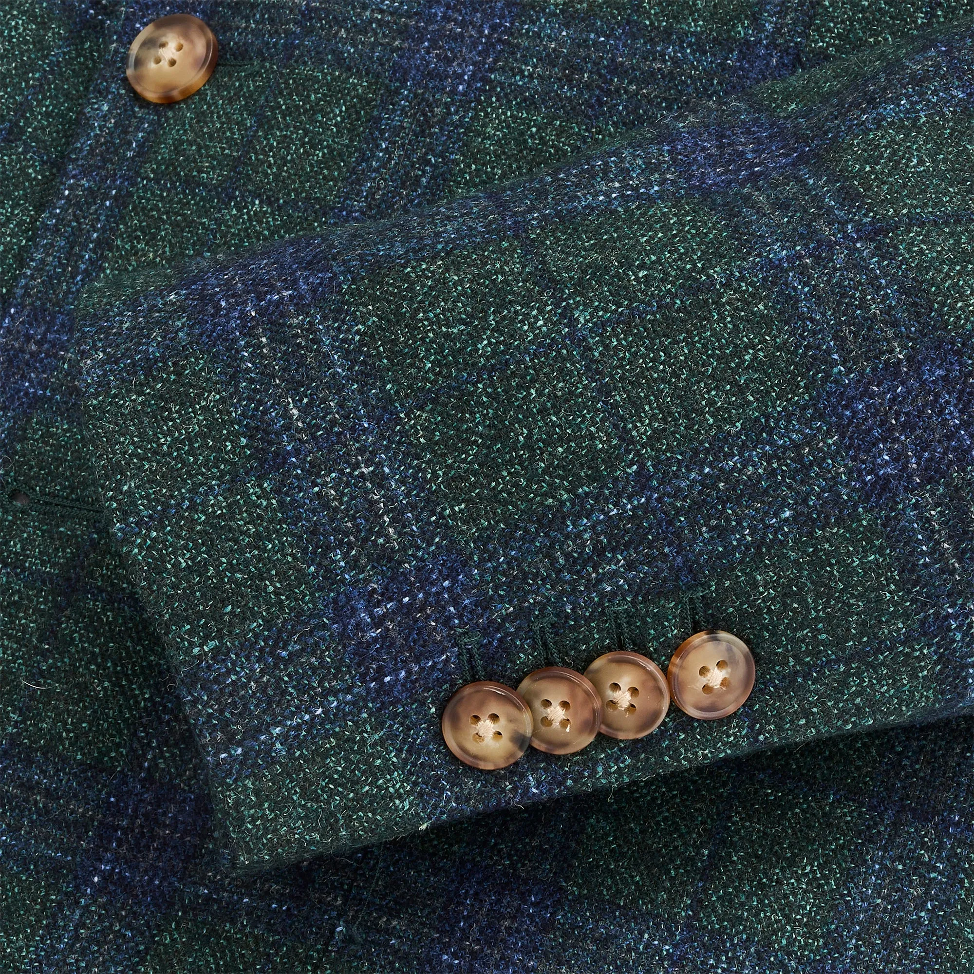 Vitale Barberis Pine/True Navy Plaid Sport Coat - Smoke Pine