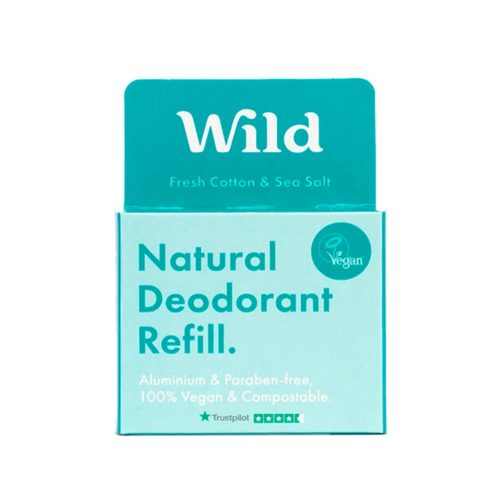 Wild | Natural Deodorant Refill | Fresh Cotton and Sea Salt