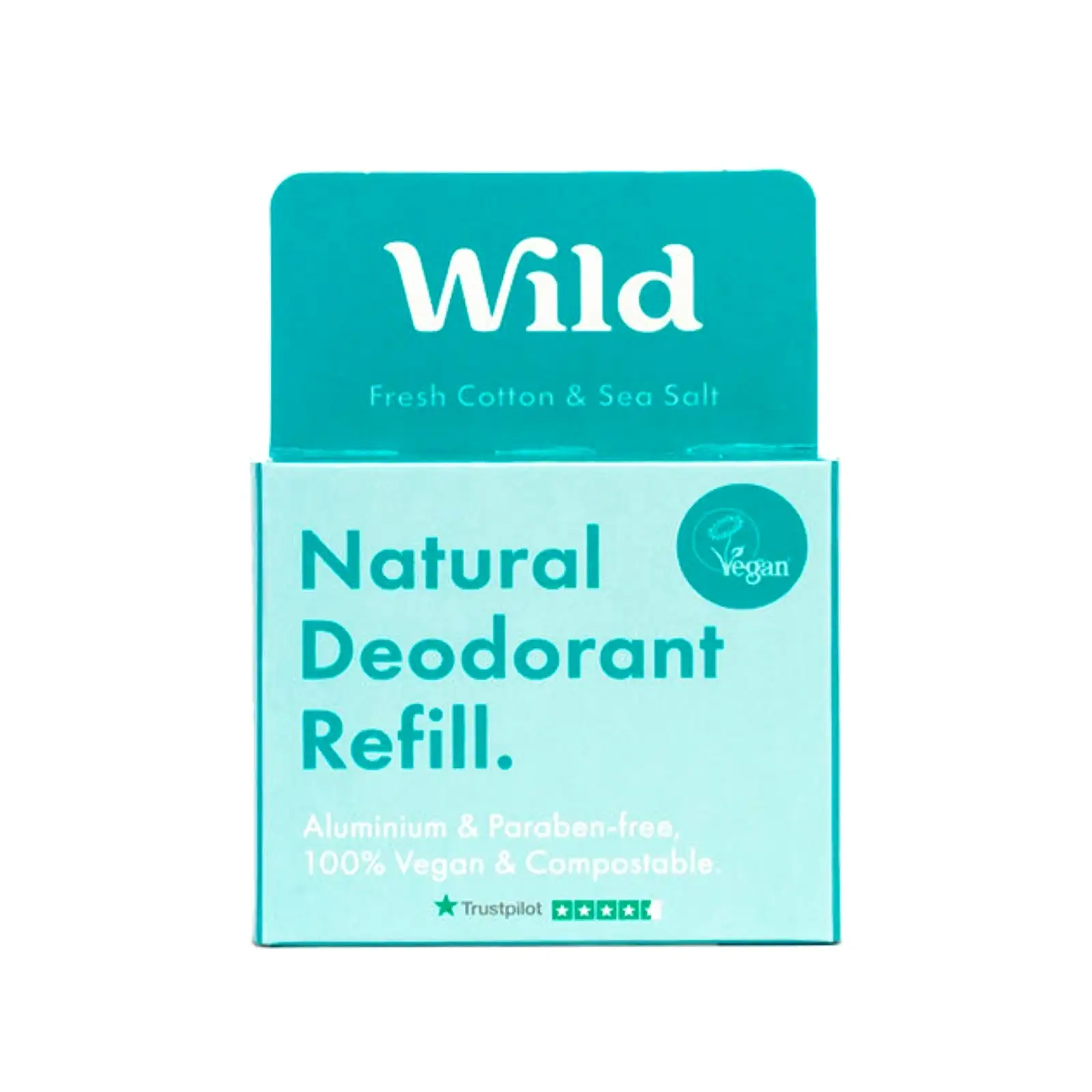 Wild | Natural Deodorant Refill | Fresh Cotton and Sea Salt