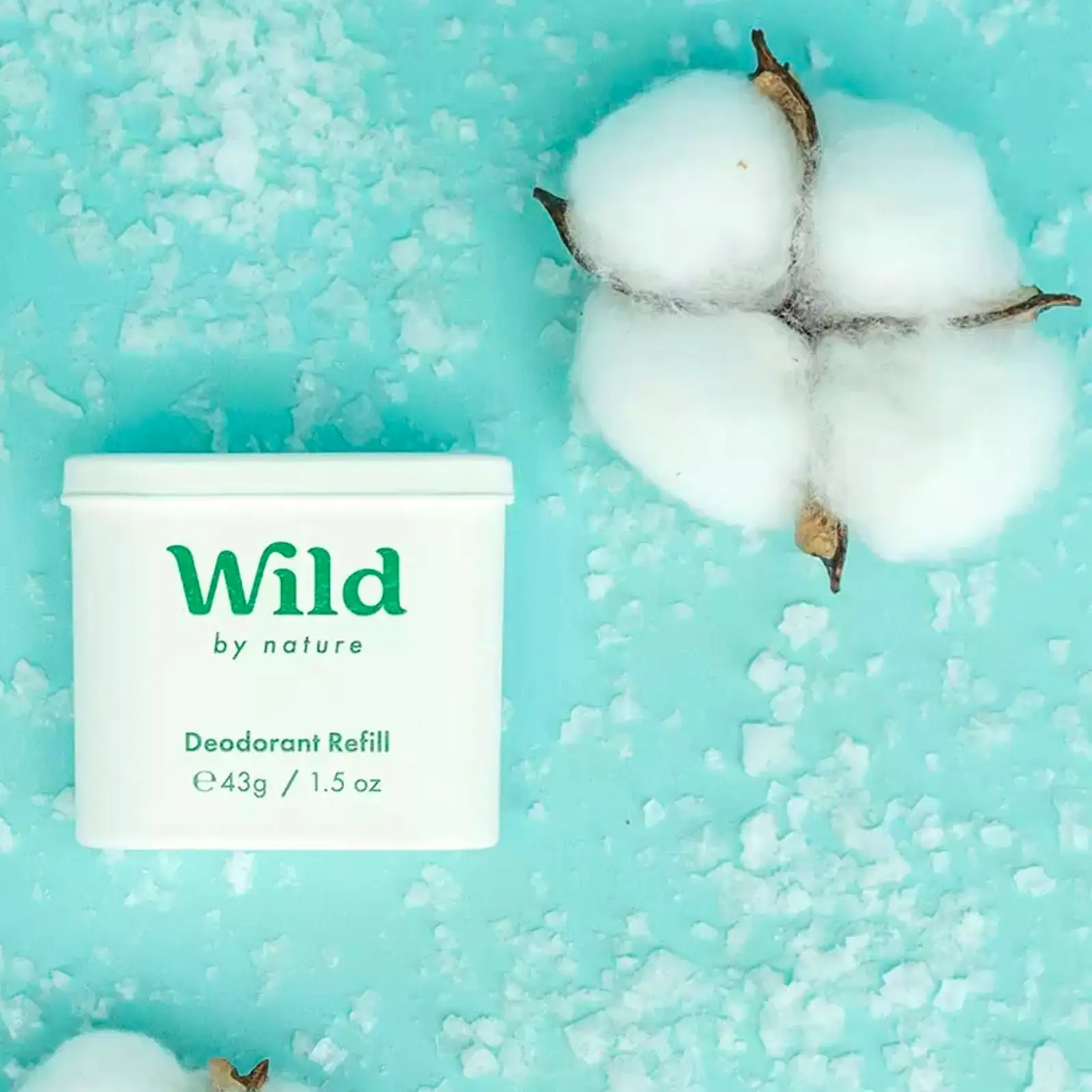 Wild | Natural Deodorant Refill | Fresh Cotton and Sea Salt