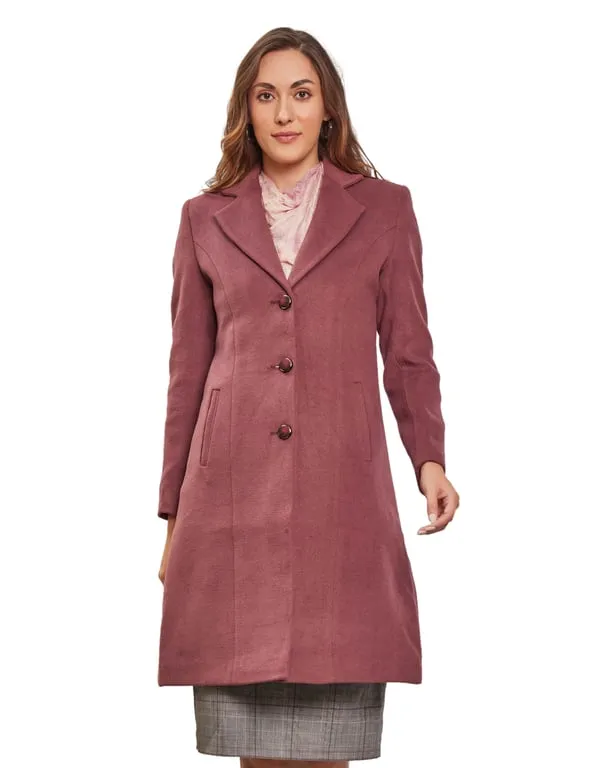 Women Coat Mauve Color