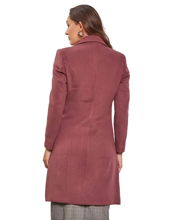 Women Coat Mauve Color