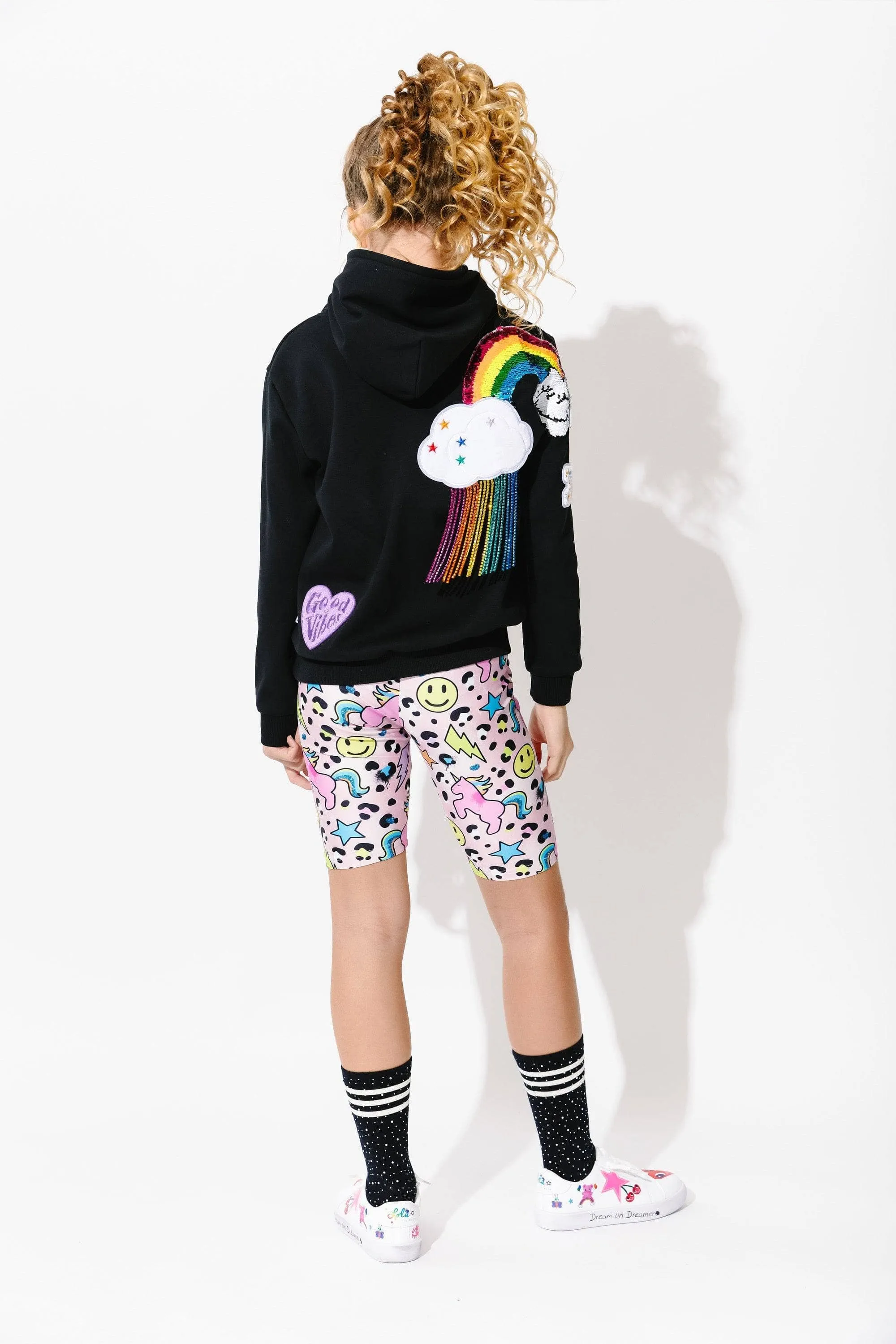 Women's Good Vibes Rainbow Hoodie