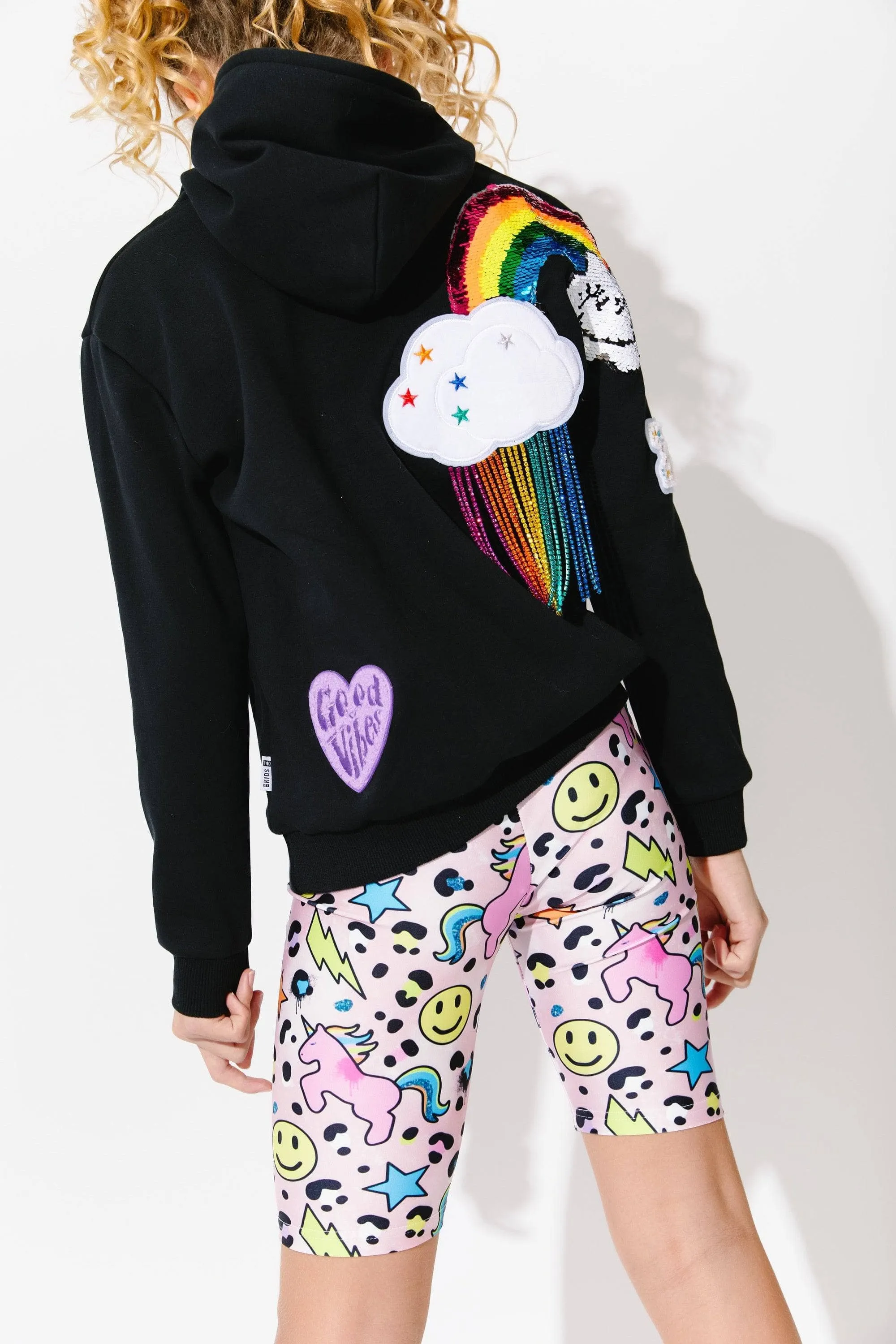 Women's Good Vibes Rainbow Hoodie