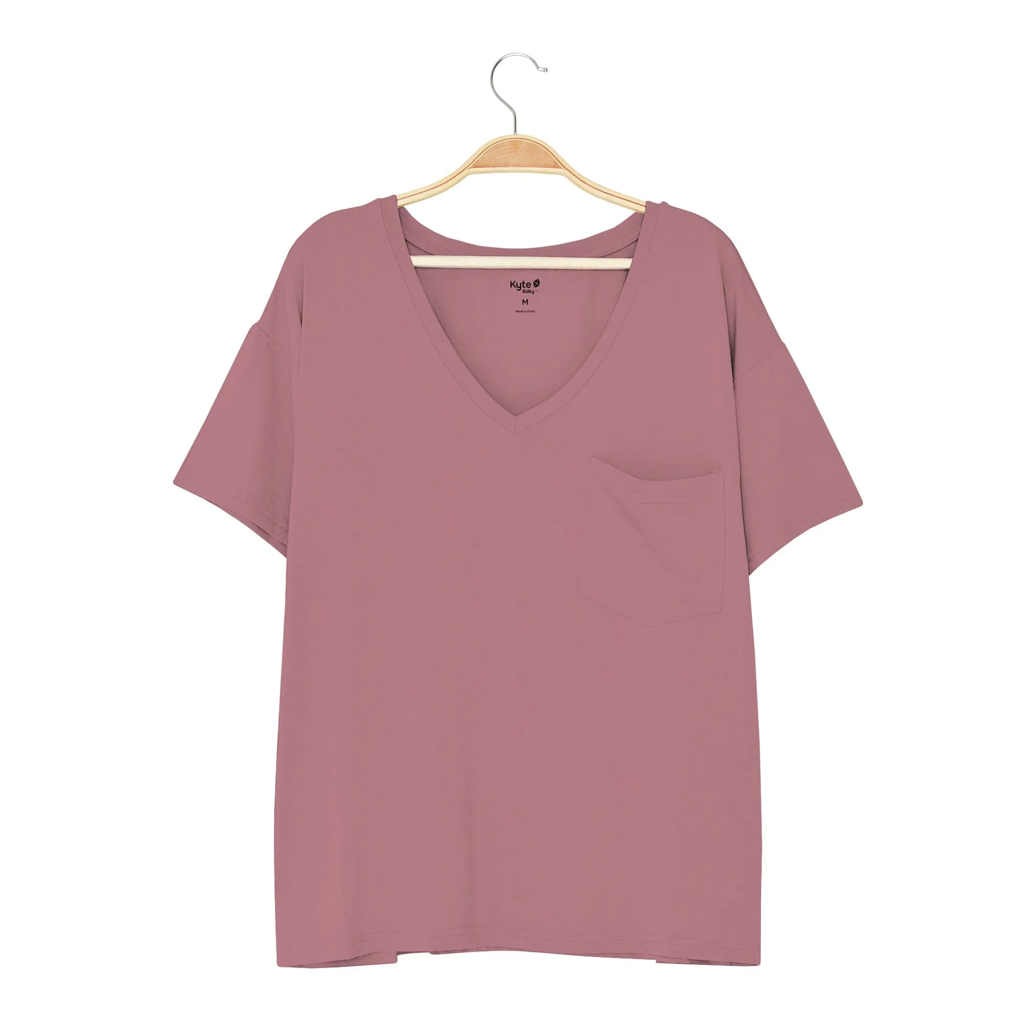 Women’s Relaxed Fit V-Neck in Dusty Rose