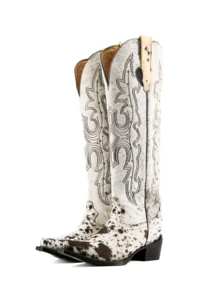 Women's Tall Cowhide Studded Snip Toe Cowgirl Boot Size 6 Box JW120