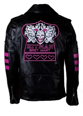 WWE Bret Hitman Hart Leather Jacket - Famous Jackets