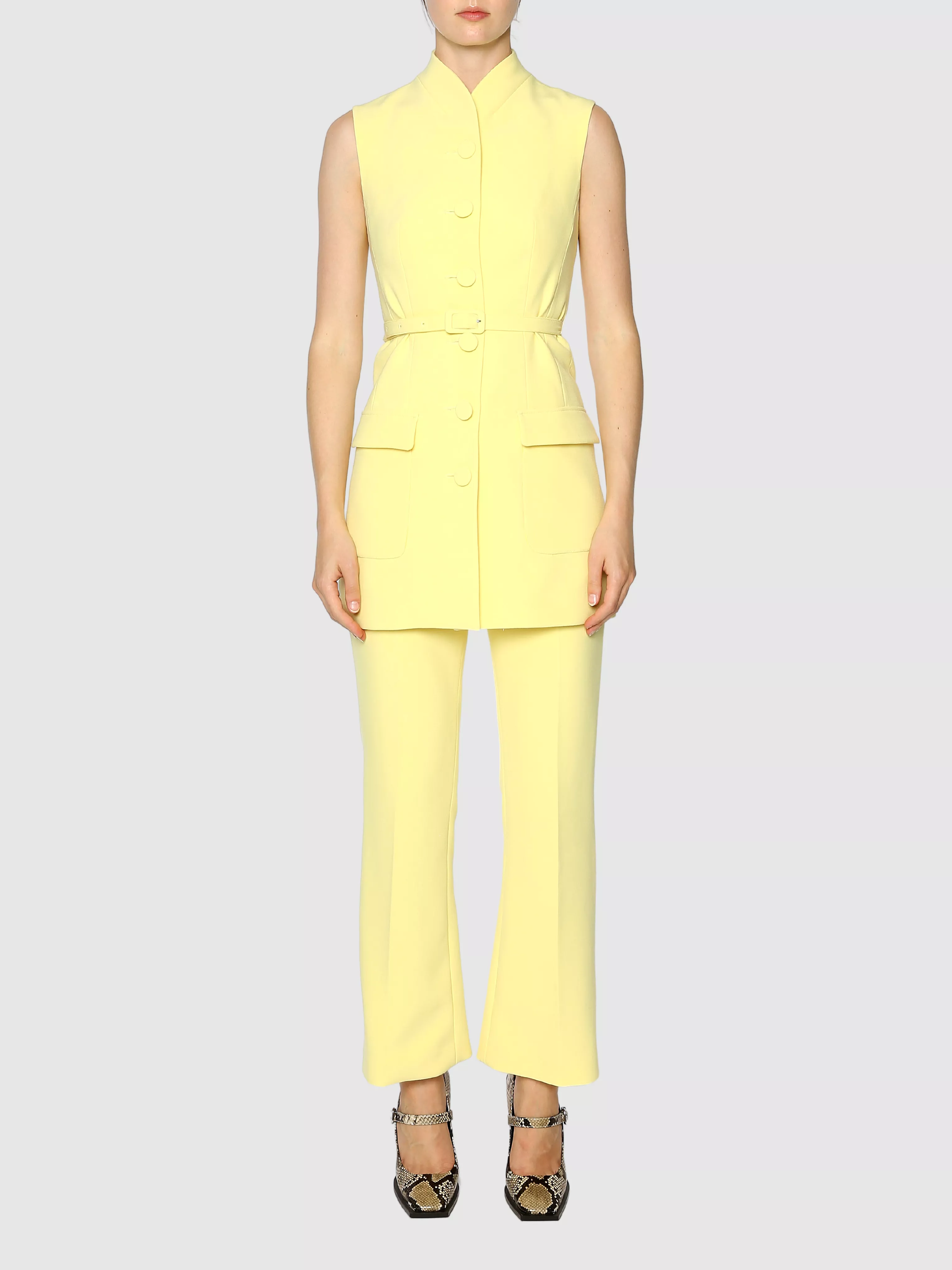 Yellow Paige Sleeveless Jacket