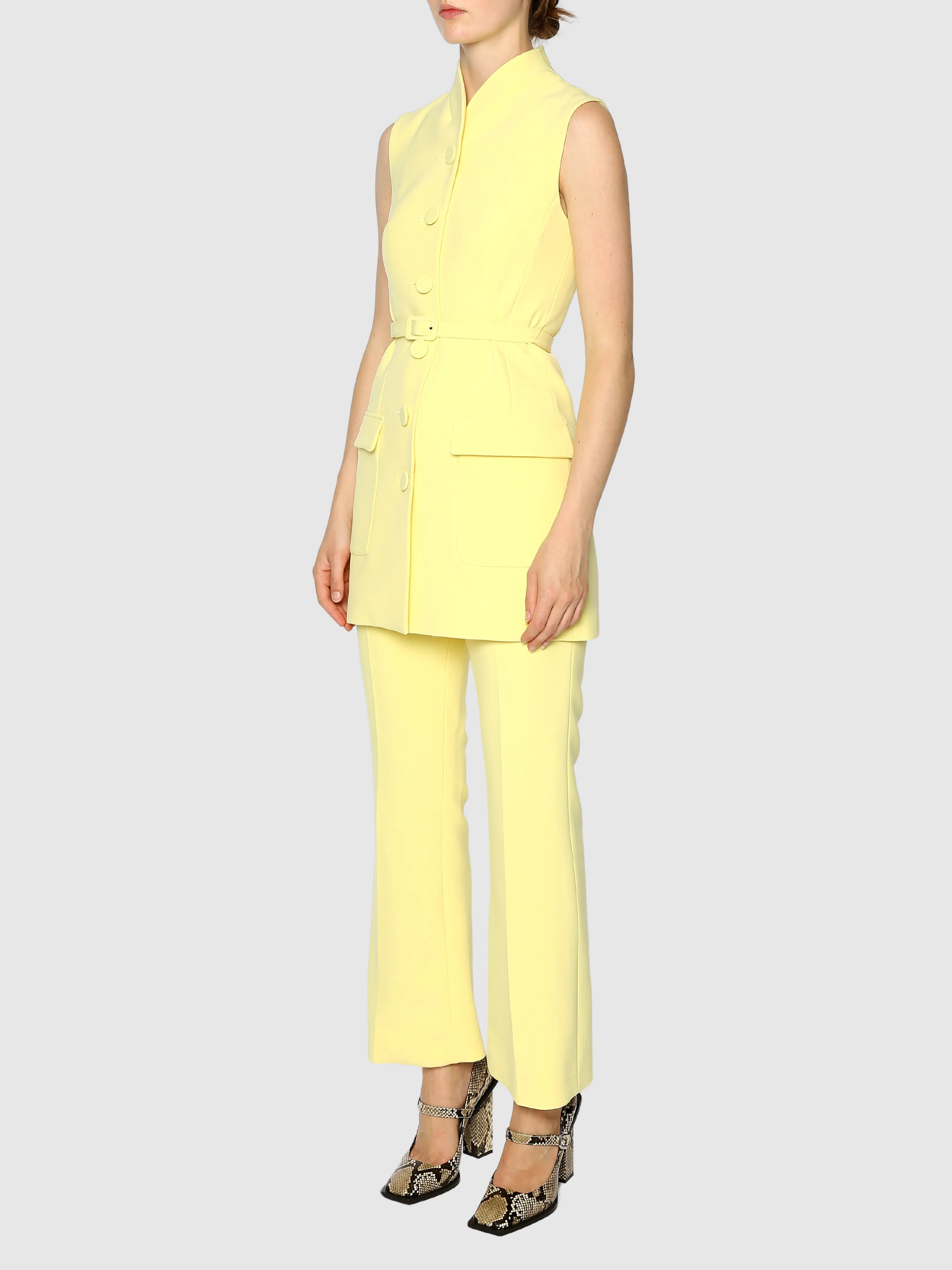 Yellow Paige Sleeveless Jacket