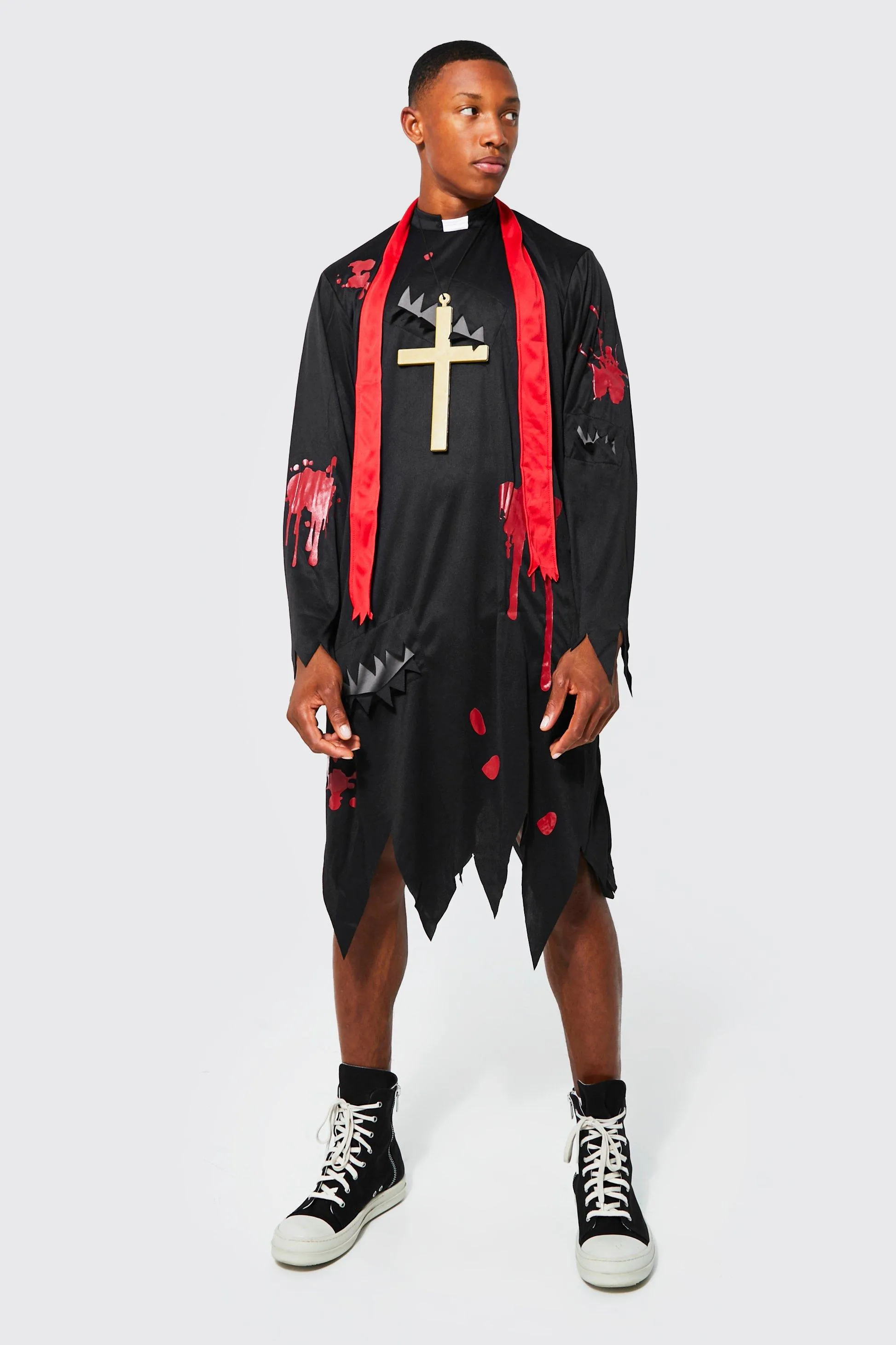 Zombie Vicar Fancy Dress Costume | boohooMAN UK